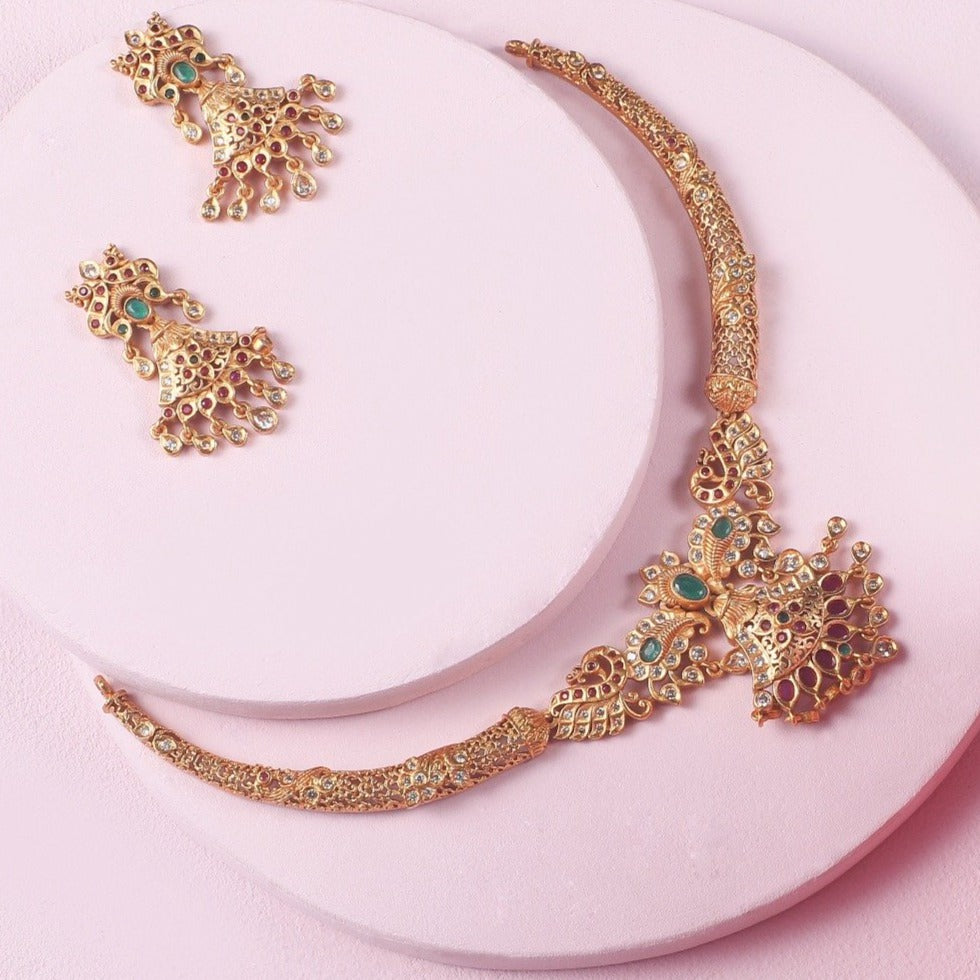 22K Gold Pendant Earring Sets | Indian gold jewellery design, Gold jewelry  indian, Pendant earrings